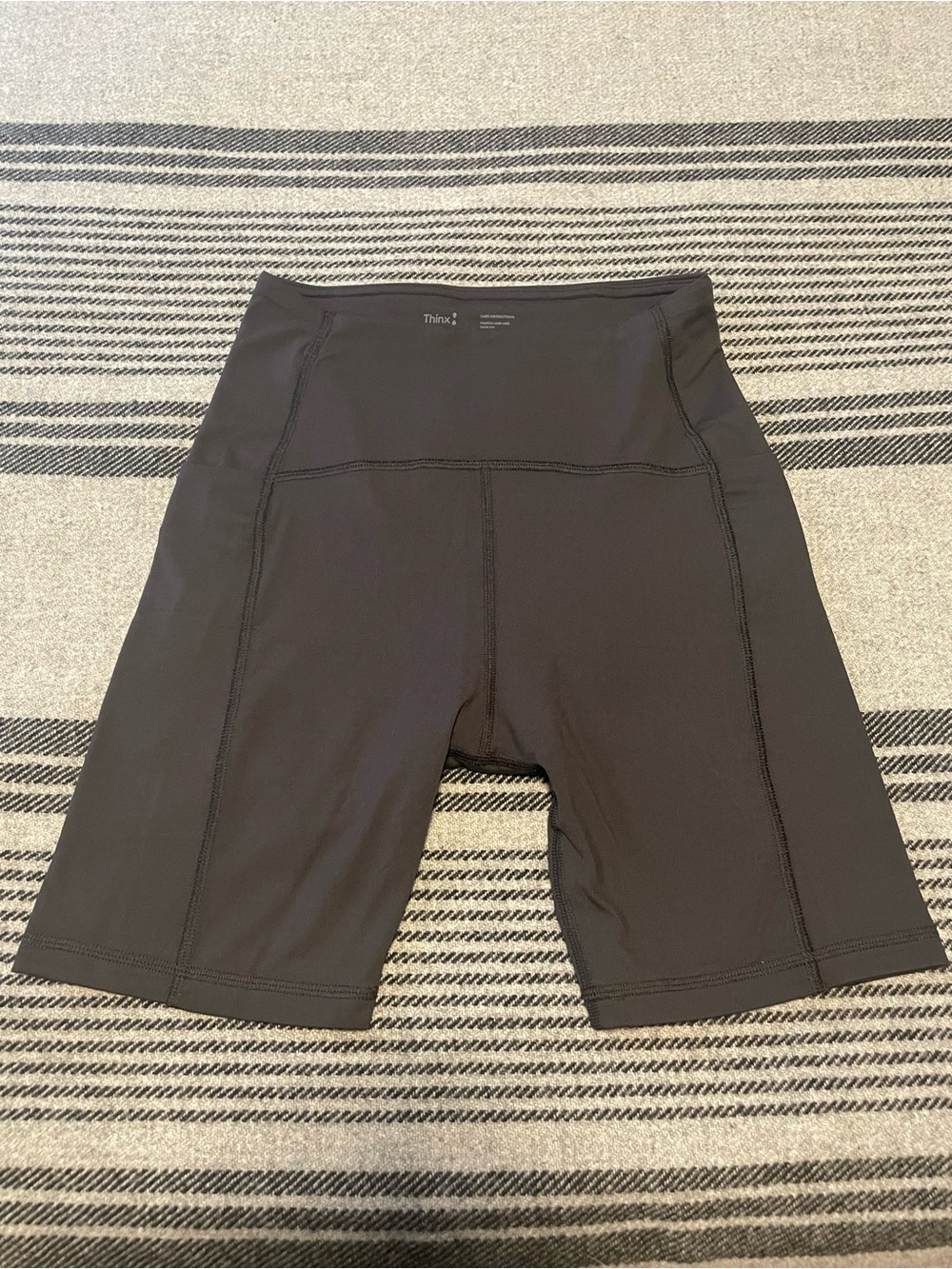 Thinx Small Black High-Waist Cycle Shorts Moderate